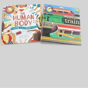 Usborne set of TWO Shine a light learning discover hidden picture books